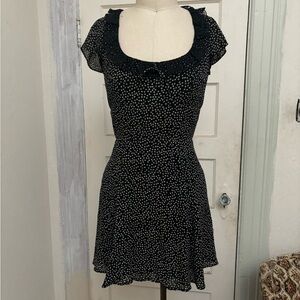 **SOLD** Reformation Mini Fit Flare Floral Lace Collar Dress Size XS-S